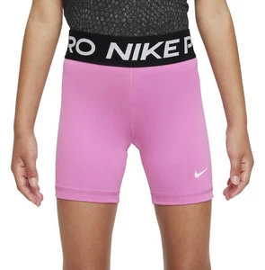Nike Girls' Running Shorts Playful Pink/Black/White FB1081-675 Size L - Picture 1 of 3