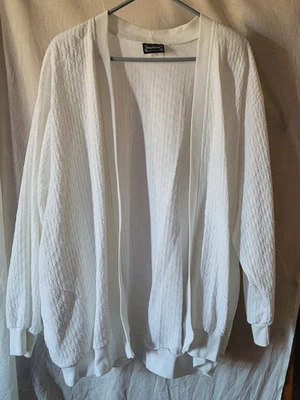 Женский кардиган Bon Worth размер XL белый без пуговиц с длинным рукавом весенний теплый - Изображение 1 из 4