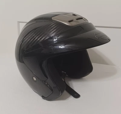 Bonito Casco de Motocicleta Harley Davidson Ultra Jet Carbono Talla M, 7 1/8"-7 1/4" 👀 Foto 1 de 4
