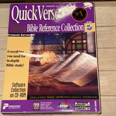 QuickVerse Deluxe Bible Reference Collection 4.0 PC CD religious study tools New - Image 1 of 4