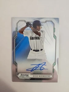 JULIO RODRIGUEZ 2019 Bowman Sterling RC Autografo BSPA-JR Seattle Mariners AUTO - Foto 1 di 5