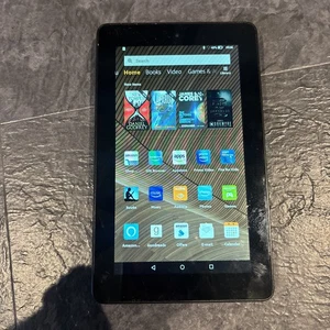 Amazon Fire 7 (5th Generation)  5GB, Wi-Fi Tablet - Black with 32GB SD card  - Picture 1 of 5