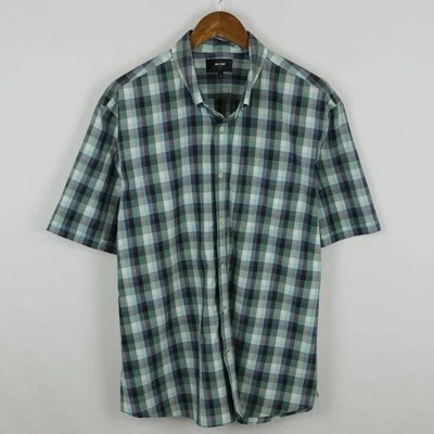 Jack Spade Men's XXL Green White Plaid Short Sleeve Casual Button Up Shirt - Image 1 of 4