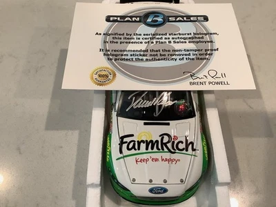 DAVID RAGAN AUTOGRAPHED 2014 FORD FUSION FARM RICH DIECAST W/COA  & CARD - Image 1 of 4