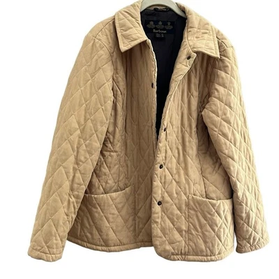 Chaqueta acolchada Barbour vintage forrada en forma de peso mosca color trinchera tostado talla 12 Foto 1 de 4