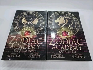Zodiac Academy Book 1 2 The Awakening Ruthless Fae Lot Peckham Valenti - Foto 1 di 11