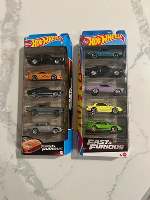  Hot Wheels Fast and Furious 5 pack  Supra Charger Porsche Plymouth  Mustang NEW - Image 1 of 2