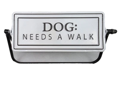 Letrero abatible de cerámica y metal para pasear/perro para pasear letrero para mascotas de mesa Foto 1 de 4