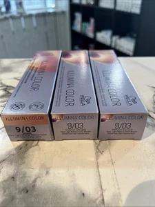 Wella Lumina Permanent Hair Colour Very Light Natural Gold Blonde 3 x 9/03 - Picture 1 of 3