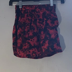 Boys Tek Gear Red Black Athletic Shorts Size Medium 8 Pull On Camo Design - Picture 1 of 5