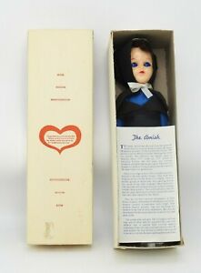 Vintage  Amish Doll 11” Lancaster County PA Complete w/ Paper Story Original Box