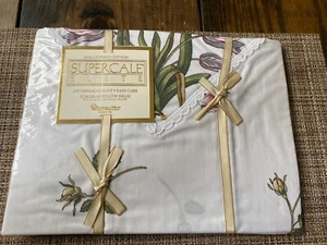 Vintage Wamsutta Supercale Elite Euro Floral Pillow Sham Cottagecore Roses - Picture 1 of 7