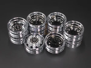 Tamiya 1:14 Tractor Trucks Wheels Electroplated wheels for MAN 56325 6x4 truck - Picture 1 of 3