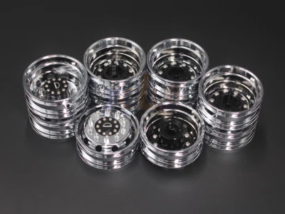 Tamiya 1:14 Tractor Trucks Wheels Electroplated wheels for MAN 56325 6x4 truck - Image 1 of 3