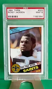 Rickey Jackson 1984 Topps Rookie Football Card #303 New Orleans Saints HOF PSA 9 - Picture 1 of 2