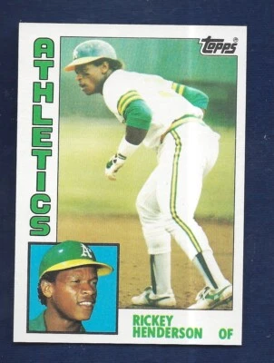 1984 TOPPS #230 RICKEY HENDERSON A'S HOF  RAZOR SHARP .99 SHIP K404 - Image 1 of 2