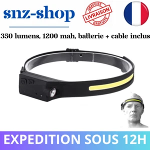 Lampe Torche Frontale Ultra Puissante Induction COB LED Rechargeable Etanche - Imagen 1 de 10