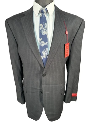 Новый IZOD мужской серый в тонкую полоску REG FIT 2 кнопки спортивное пальто Blazer куртка 44R - Изображение 1 из 4