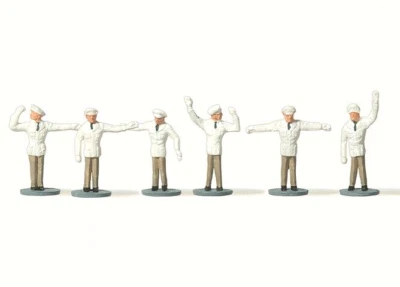 Merten 0272252 Verkehrspolizisten Polizei 6 Figuren Spur N 1:160 handbemalt, Neu - Bild 1 von 2