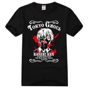 Anime Cotton T-Shirt Tokyo Ghoul Short Sleeve Casual Clothing Woman Man Top Tee - Picture 1 of 10