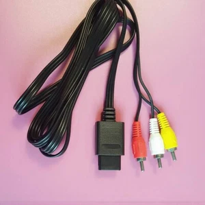 RCA Audio Video Cable for Super SNES N64 GAMECUBE Console 6ft/1 8m Black - Picture 1 of 5