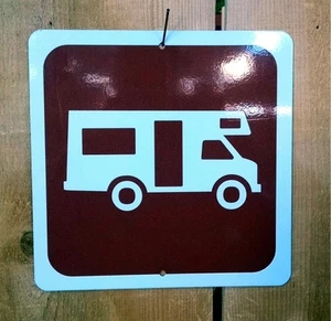 Casa rodante autocaravana símbolo de recreación símbolo de carretera señal de ruta de carretera - Imagen 1 de 1