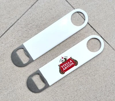 2pcs STELLA ARTOIS Stainless Steel Lager Beer Bottle Opener Bar Blade Corkscrews - Image 1 of 4