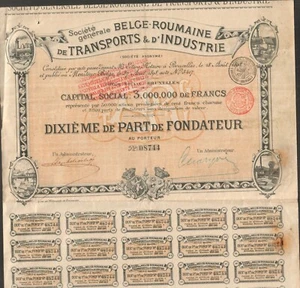 DECO => Soc Gén BELGE-ROUMAINE de TRANSPORT & INDUSTRIE (BELGIQUE) (A) - Picture 1 of 1