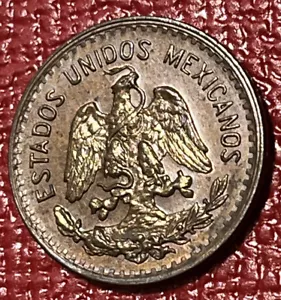 1935 Mexico UNC Brown Nice Luster 1 Centavo World Coin - Picture 1 of 6