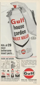 Gulf House Garden Insect Killer 1964 anuncio impreso vintage años 60 Gulf Oil Corporation - Imagen 1 de 1