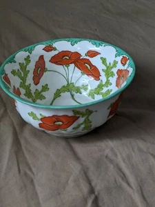 Antique Charles Ahrenfeldt Limoges SAXE Hand-Painted POPPY dish bowl 4-3/4 - Picture 1 of 5