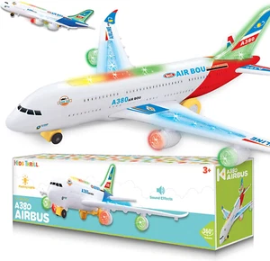 Kidsthrill Airplane Toy with Bump & Go, Flashing Lights & Sounds - For Boys & Gi - Picture 1 of 6