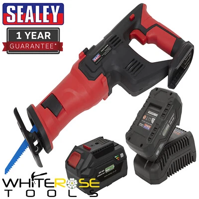 Sealey Cordless Reciprocating Saw Kit 20V SV20 Series 2 Batteries Charger Bag - Image 1 of 4