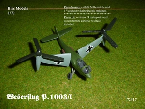 Weserflug P.1003/I Senkrechtstarter 1/72 Bird Models Resinbausatz / resin kit