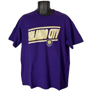 Orlando City SC The Lions MLS Mens T-Shirt Purple Size XL Short Sleeve