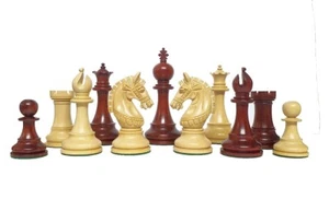 Lucca Luxury Staunton Chess Pieces Only- 4.4" King Size- Bud rosewood/Boxwood - Picture 1 of 9