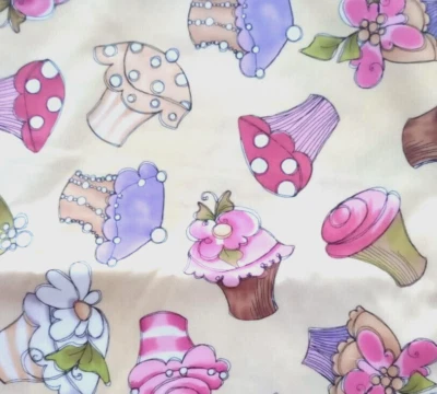 loralie fancy cupcakes fun fabric length piece 12 x 11 inch - Image 1 of 2