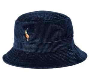 Polo Ralph Lauren Men's Bucket Hat Corduroy Navy Blue S/M - Picture 1 of 1