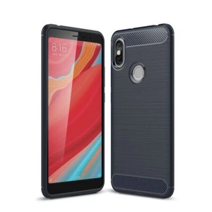 Xiaomi Redmi S2 / Y2 TPU Case Carbon Fiber Optyka Szczotkowane etui ochronne Cover Niebieski - Zdjęcie 1 z 9