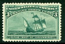USA 1893 Columbian 3¢ Santa Maria Ship Welcoming Scott #232 MNH F962