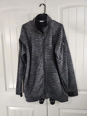 Calvin Klein Men's Light Weight Black & Gray Jacket Sz 2XL  Poly/Rayon Blend EUC - Image 1 of 4