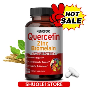 1000MG Quercetina con Bromelina y Zinc - Suplemento Natural de Apoyo Inmunológico EE. UU. - Imagen 1 de 14
