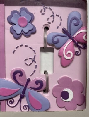 INTERRUPTOR DE SALA DE JOGOS QUARTO BERÇÁRIO MENINAS PLACA BORBOLETAS DECORAÇÃO DE PAREDE CASA LUZ - Imagem 1 de 4