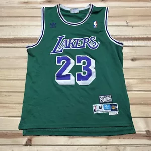 Adidas Hardwood Classics Lebron James Green Purple Jersey Size Medium +2 Sewn - Picture 1 of 8