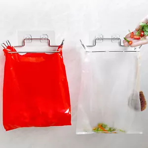 1x Kitchen Garbage Hanger Cabinet Trash Bag Holder For Bedroom Stainless Steel - Picture 1 of 12