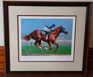 Secretariat 1973 Kentucky Derby Jenness Cortez Artist Proof Etching XIX/XXXV - Picture 1 of 19
