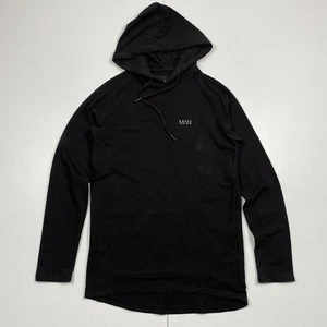 Boohoo Man Hoodie Small Black Sweatshirt Pullover - Picture 1 of 12