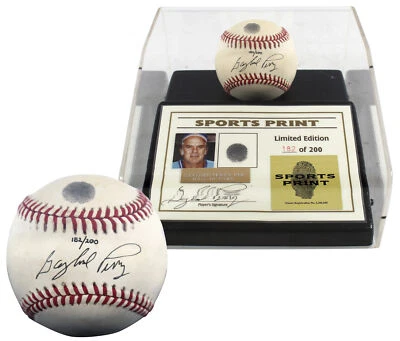 Giants Gaylord Perry Signed Thumbprint Baseball LE #'d/200 w/ Display Case BAS - Image 1 of 4