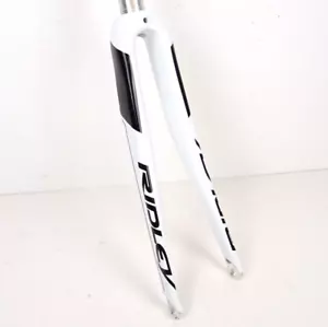 Ridley 4ZA Carbon Road Bike Forks 700C 1 1/8" 300mm QR Rim Brake White 6571-B11 - Picture 1 of 10