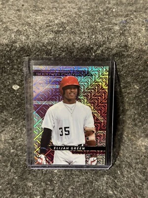 2022 UD Goodwin Champions Elijah Green Platinum Pink Traxx Prospect #/299 - Image 1 of 2